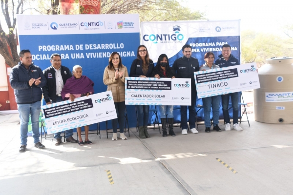 Entregan beneficios del programa &quot;Para una Vivienda Digna&quot; en Ezequiel Montes. 